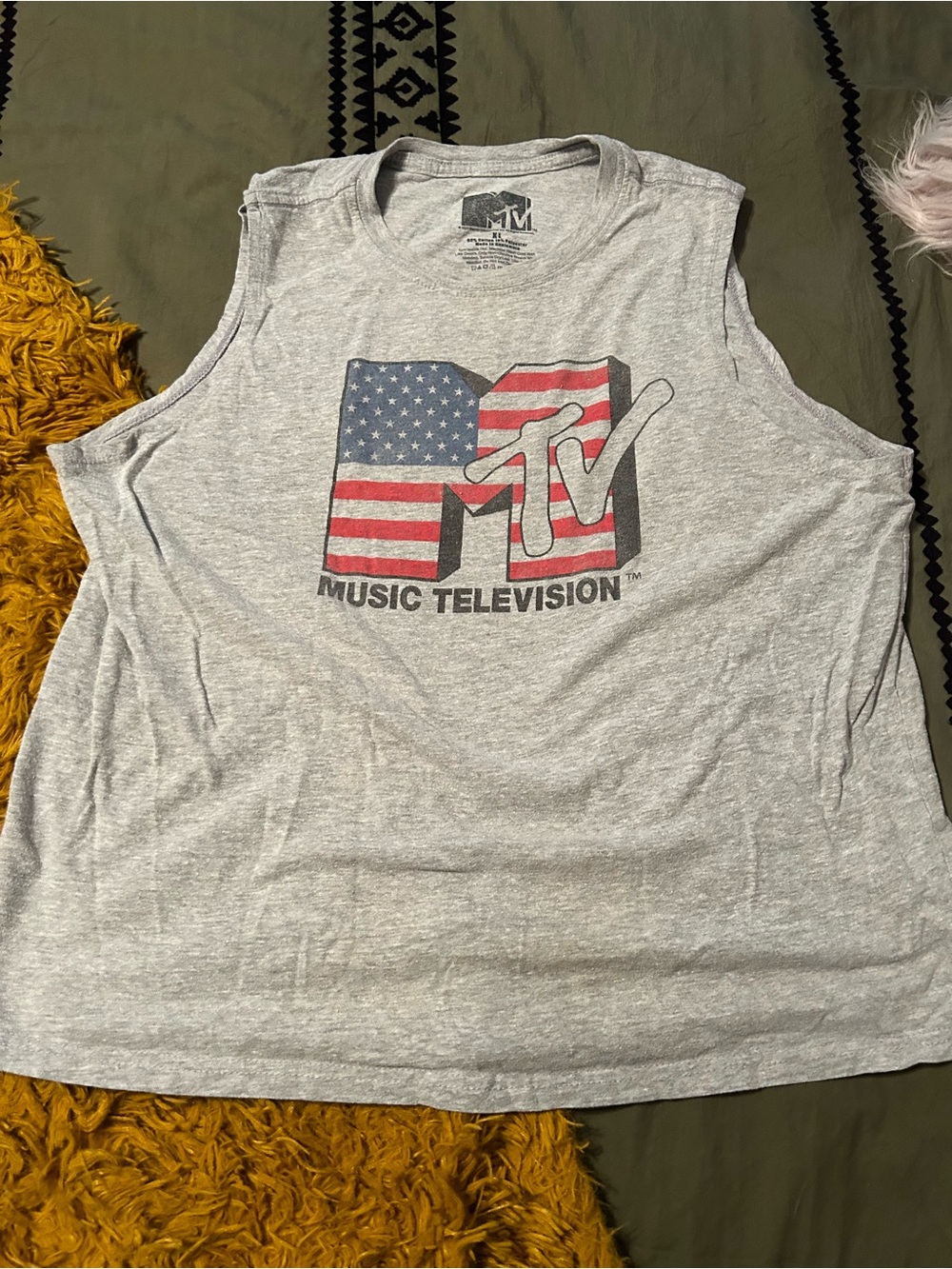 MTV Gray T-Shirt with Black Logo
